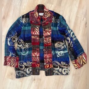 Boho Multicolor Patchwork Utility Jacket